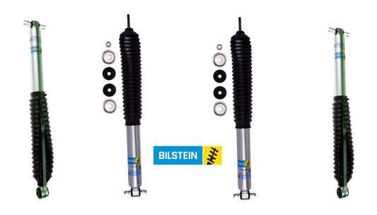 24-188180 and 33-185514 Bilstein Front and Rear Shocks for 1996-2006 Jeep Wrangler 4WD - 3.5" Front Lift - 4.0" Rear Lift